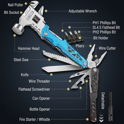 18 in 1 Multitool,Professional Stainless Steel Set For Home & Other Use